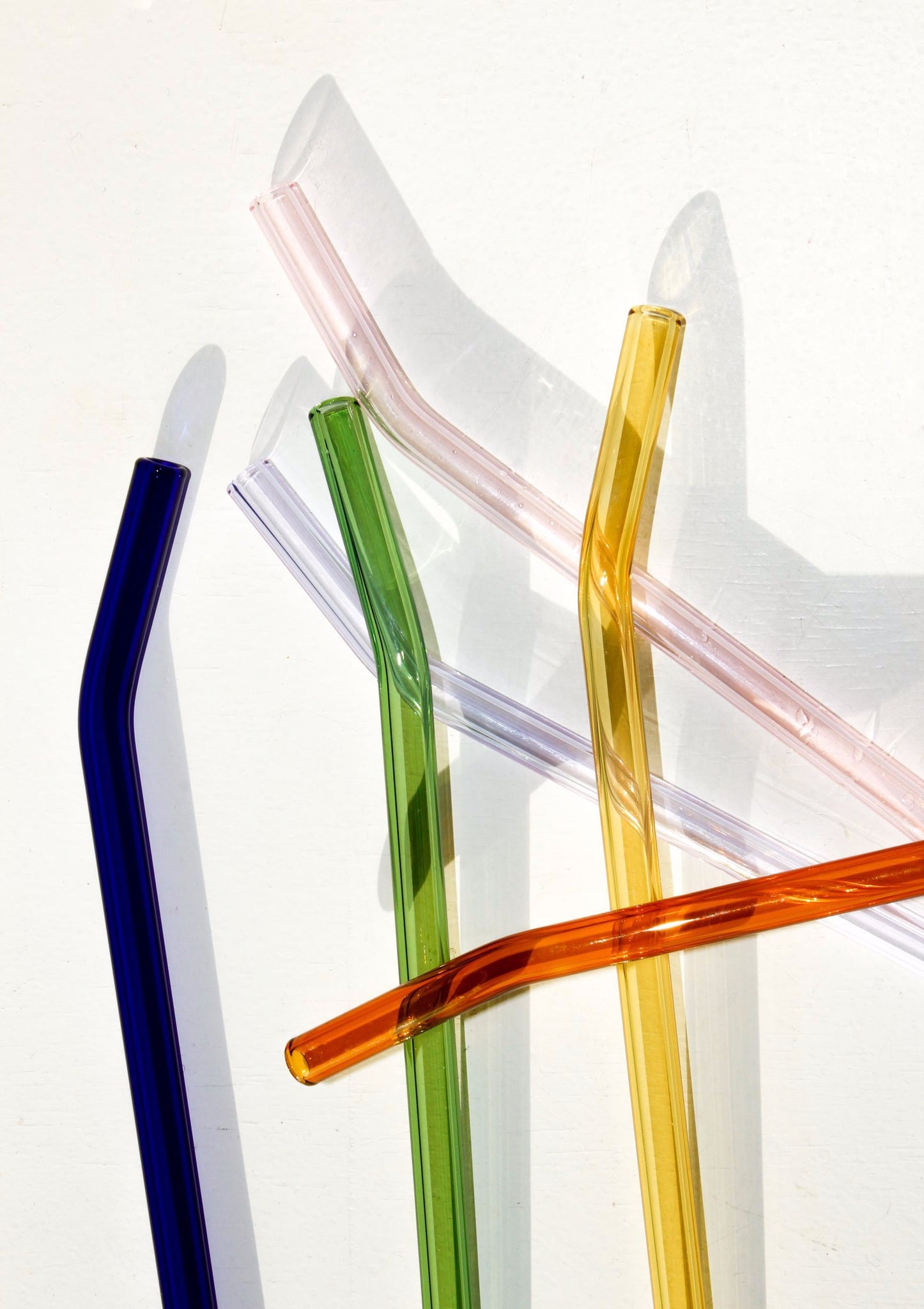 Coloured Pastel Glass Straws Sustainable trus.