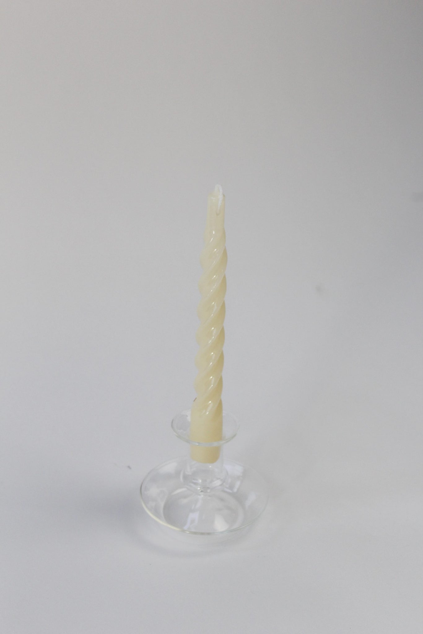Twisted Candles Ivory - set of 4 - trus.