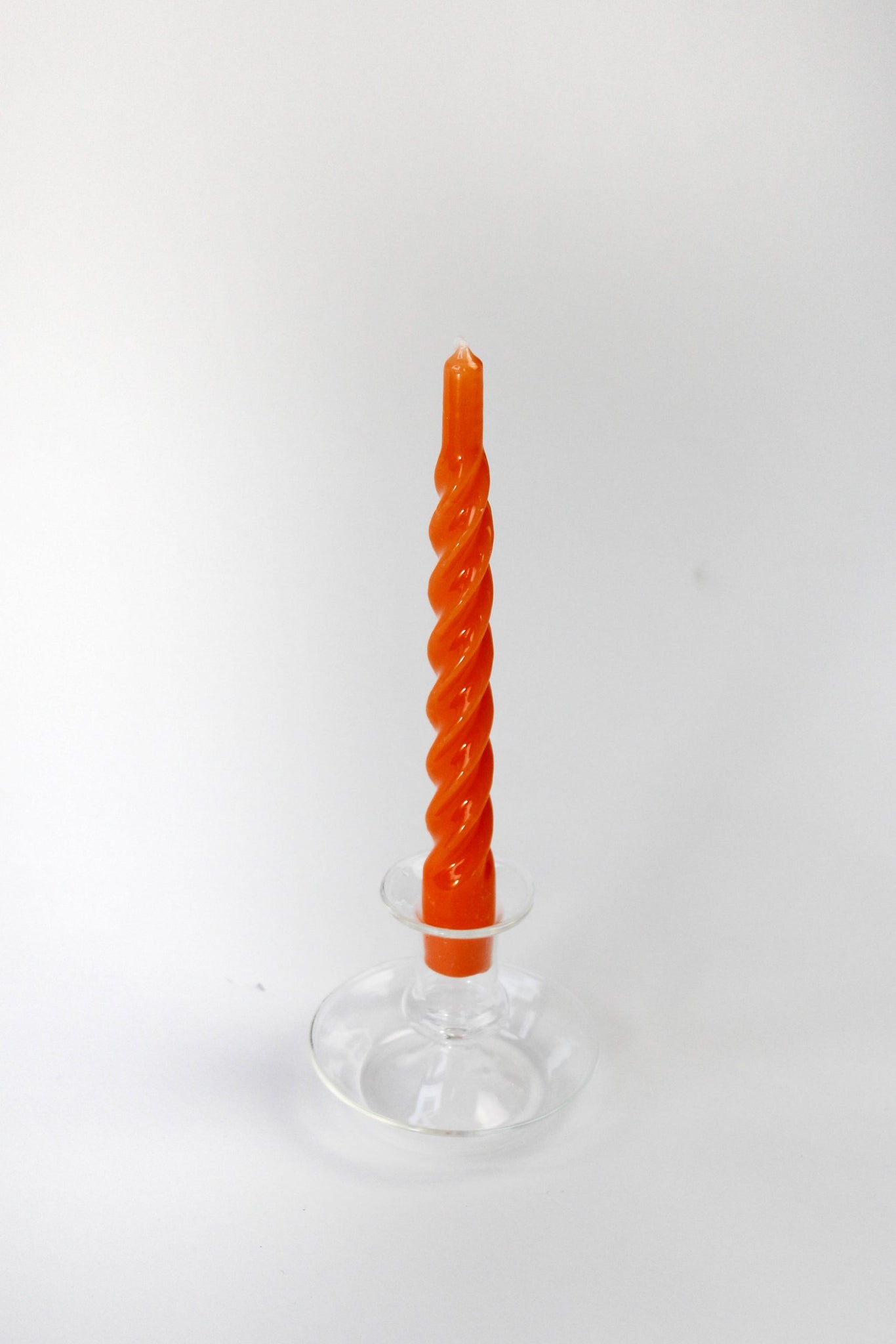 twisted candles orange, gedraaide kaarsen trus.store