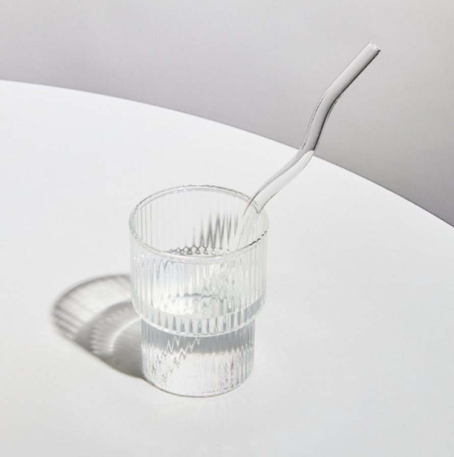 Swirl glass straws - set of 4 - trus.