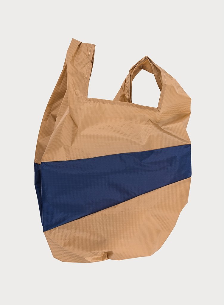 Susan Bijl - Shopping Bag Camel & Navy - trus.