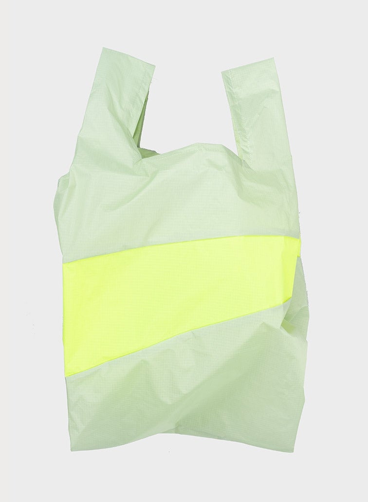 Susan Bijl - Shopping Bag Pistachio & Fluo Yellow - trus.